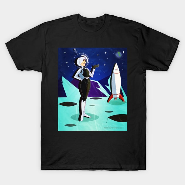 Space Age Simone T-Shirt by Fad-Artwork